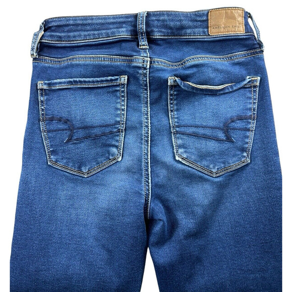 American Eagle AE Womens 2 Short Destroyed Distressed Hi-Rise Stretch Jegging - Picture 7 of 8